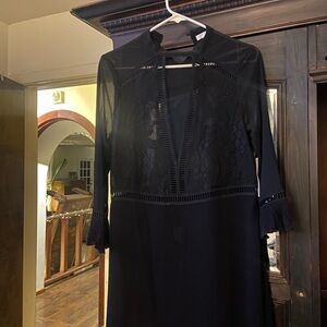 Tobi Black Long Sleeve Lace Dress